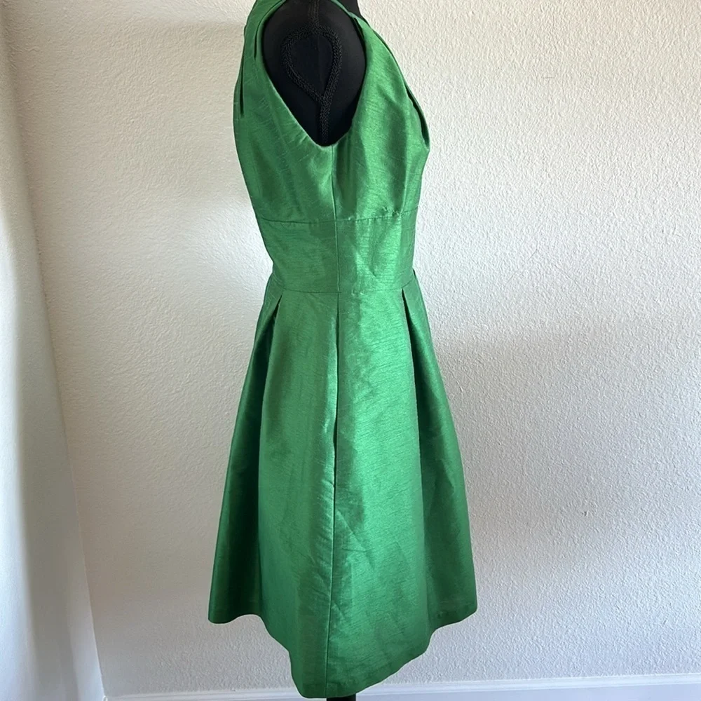 NWT Alfred Sung Dupion Halter Dress in Ivy Size 8 - Picture 5 of 10